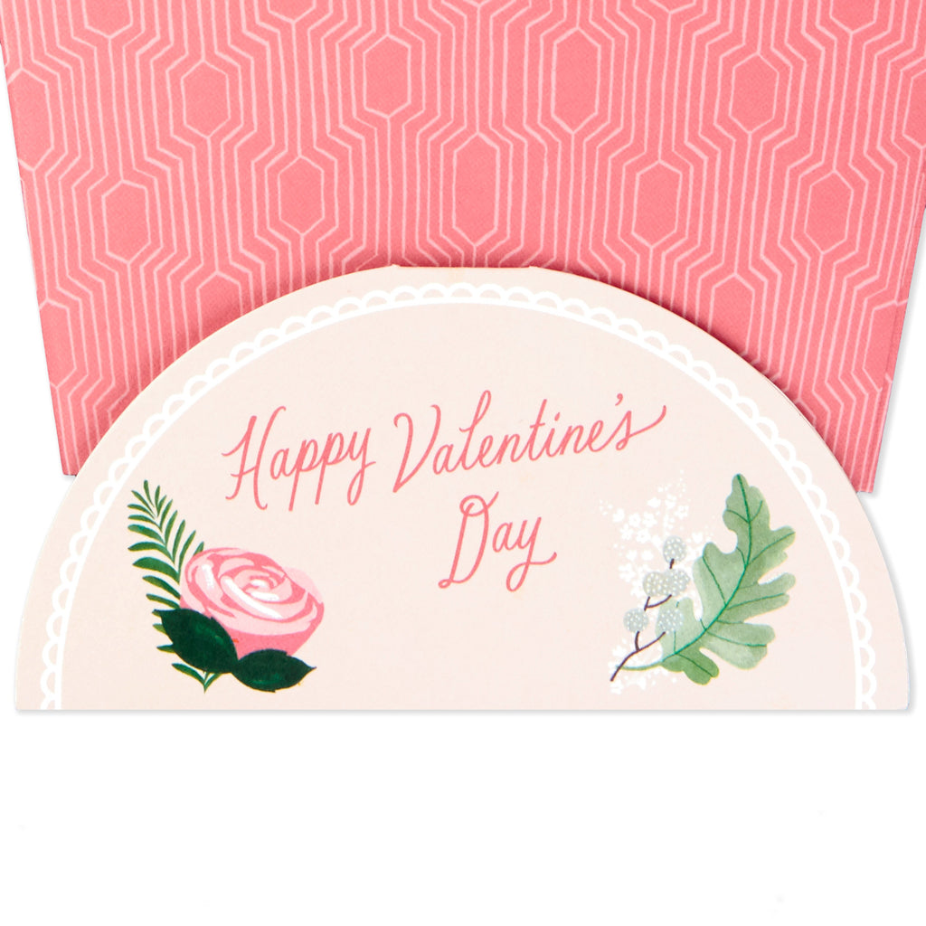 Paper Wonder Pop Up Valentines Day Card, Displayable Bouquet (Happy Heart)