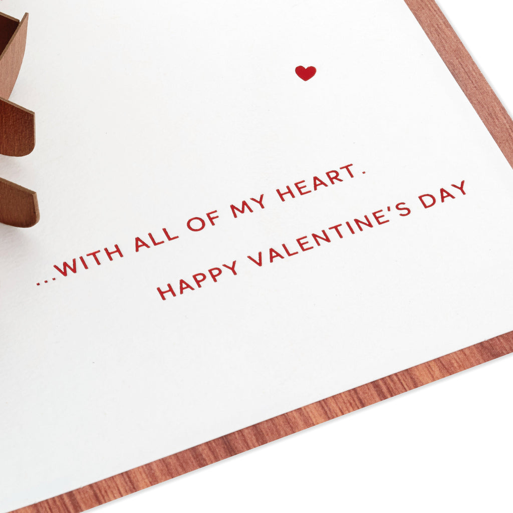 Signature Paper Wonder Wood Pop Up Valentines Day Card (All My Heart)