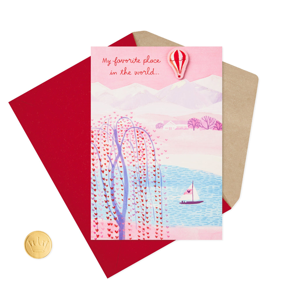 Paper Wonder Valentines Day Pop Up Card for Significant Other (Hot Air Balloon Valentine)