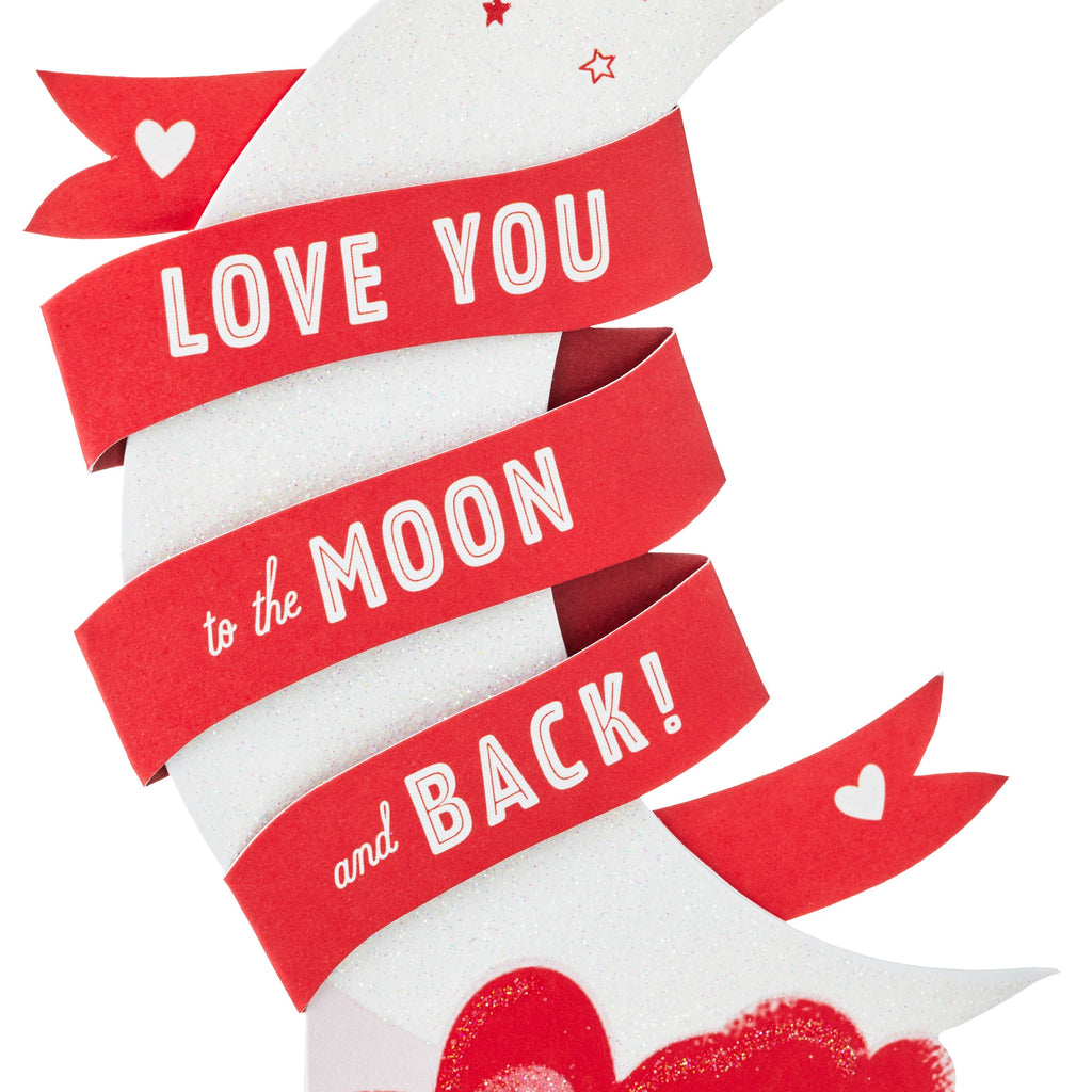 Paper Wonder Pop Up Valentines Day Card (Moon and Back)