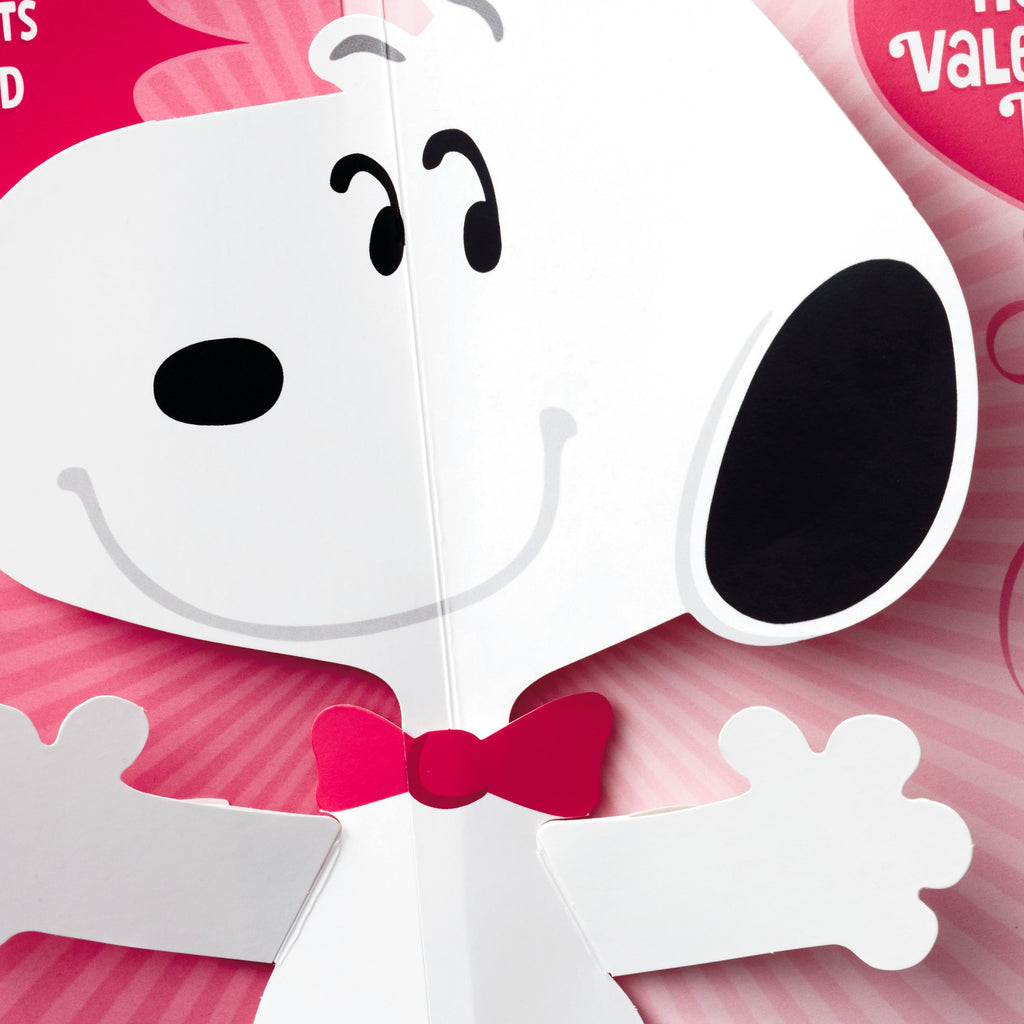 Peanuts Musical Valentines Day Card for Kids (Snoopy Hug)
