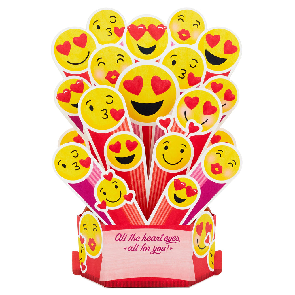Paper Wonder Pop Up Musical Valentines Day Card (Emojis, Plays You Make My Dreams)