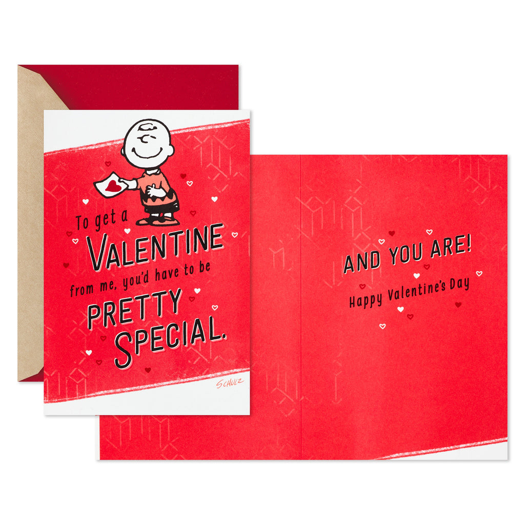Hallmark Pack of 3 Peanuts Valentines Day Cards (Snoopy and Charlie Brown)