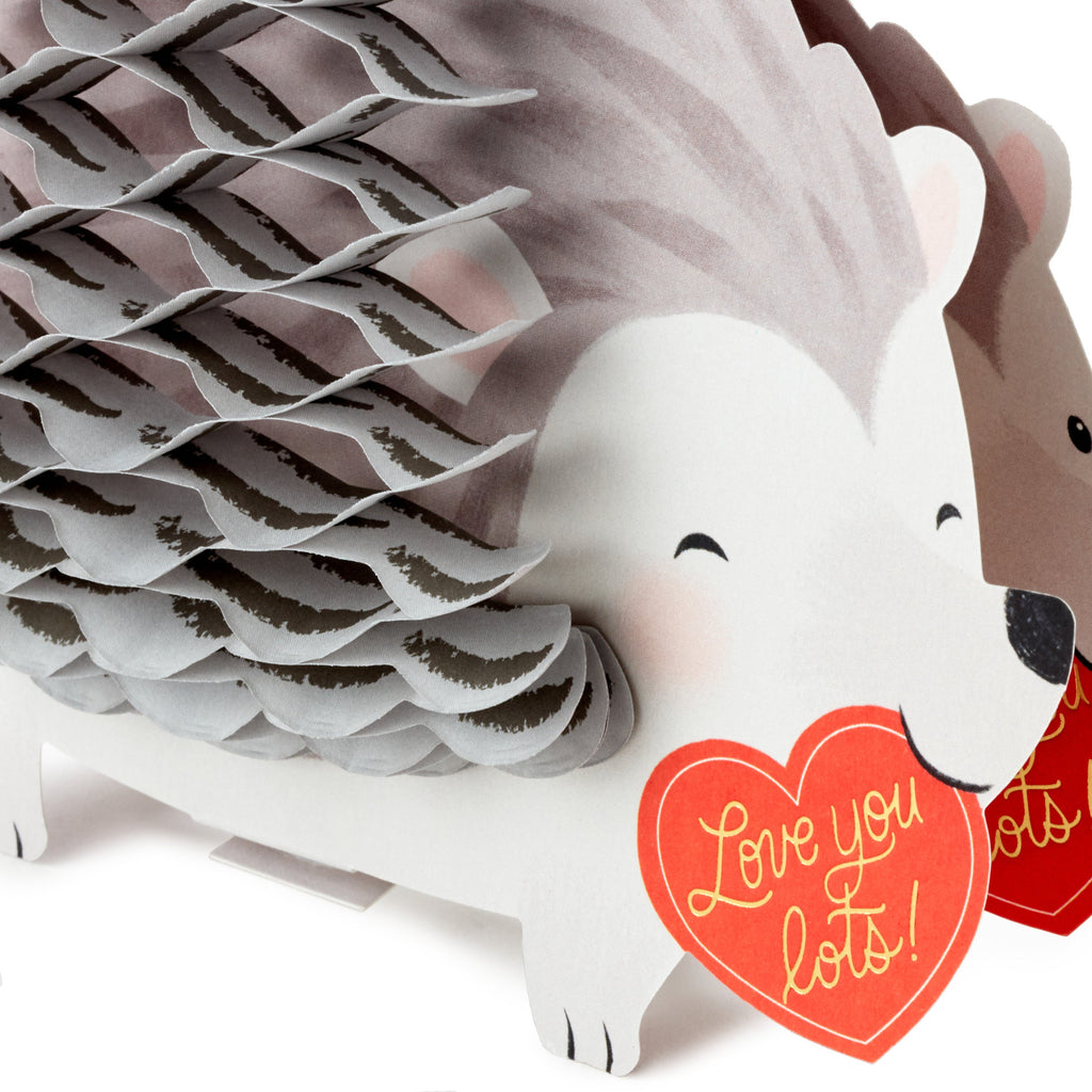 Paper Wonder Pop Up Valentines Day Card (Honeycomb Hedgehog)