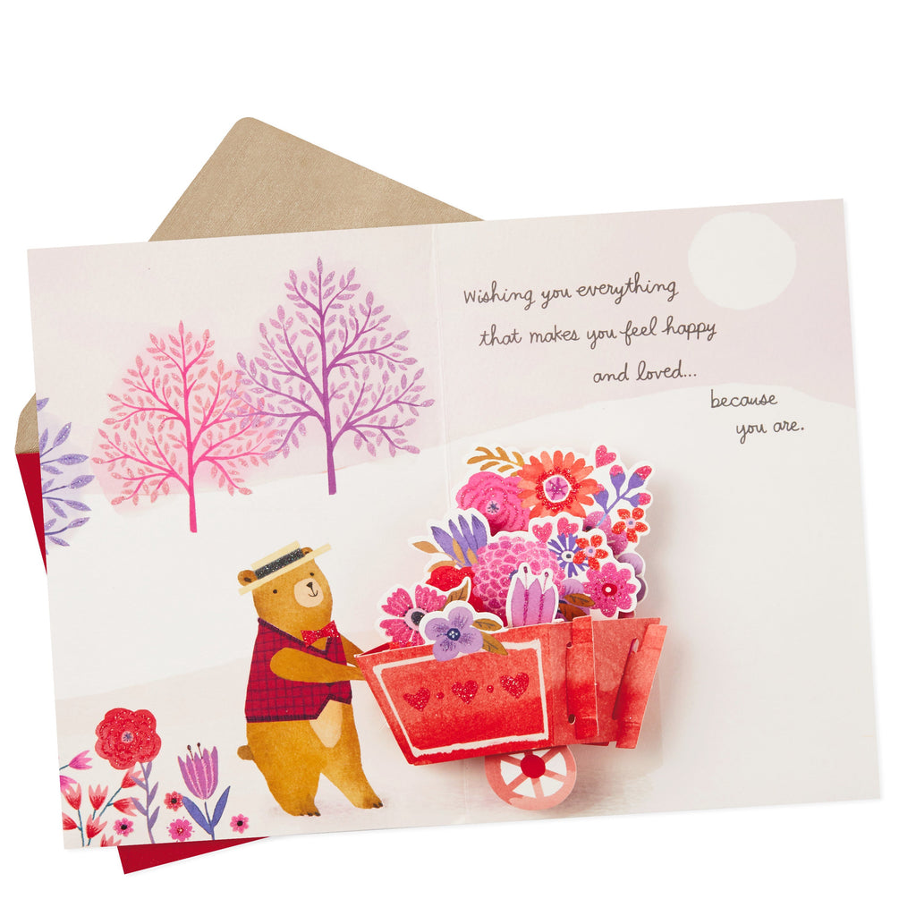Paper Wonder Pop Up Valentines Day Card for Anyone (Beary Loved Valentine)