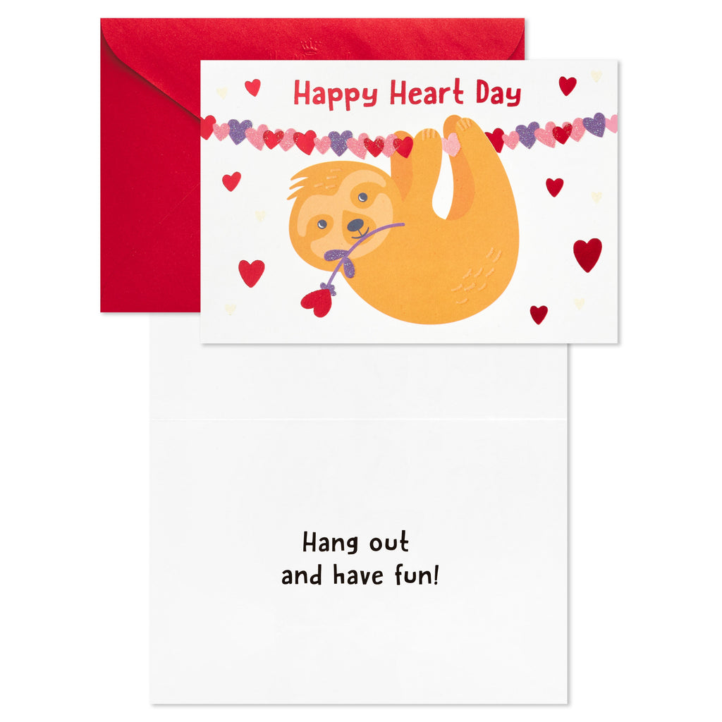 Valentines Day Cards Assortment for Kids, Unicorn and Sloth (6 Valentine's Day Cards with Envelopes)