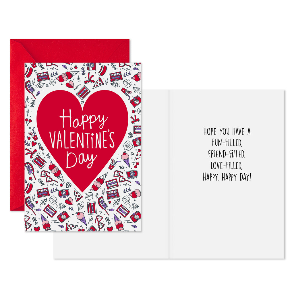 Valentines Day Cards Assortment for Kids, Be Happy (8 Valentine's Day Cards with Envelopes)