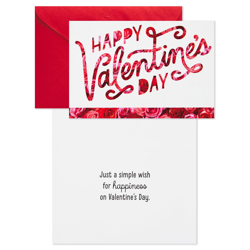 Hallmark Pack of Valentines Day Cards, Roses (6 Valentine's Day Cards with Envelopes)