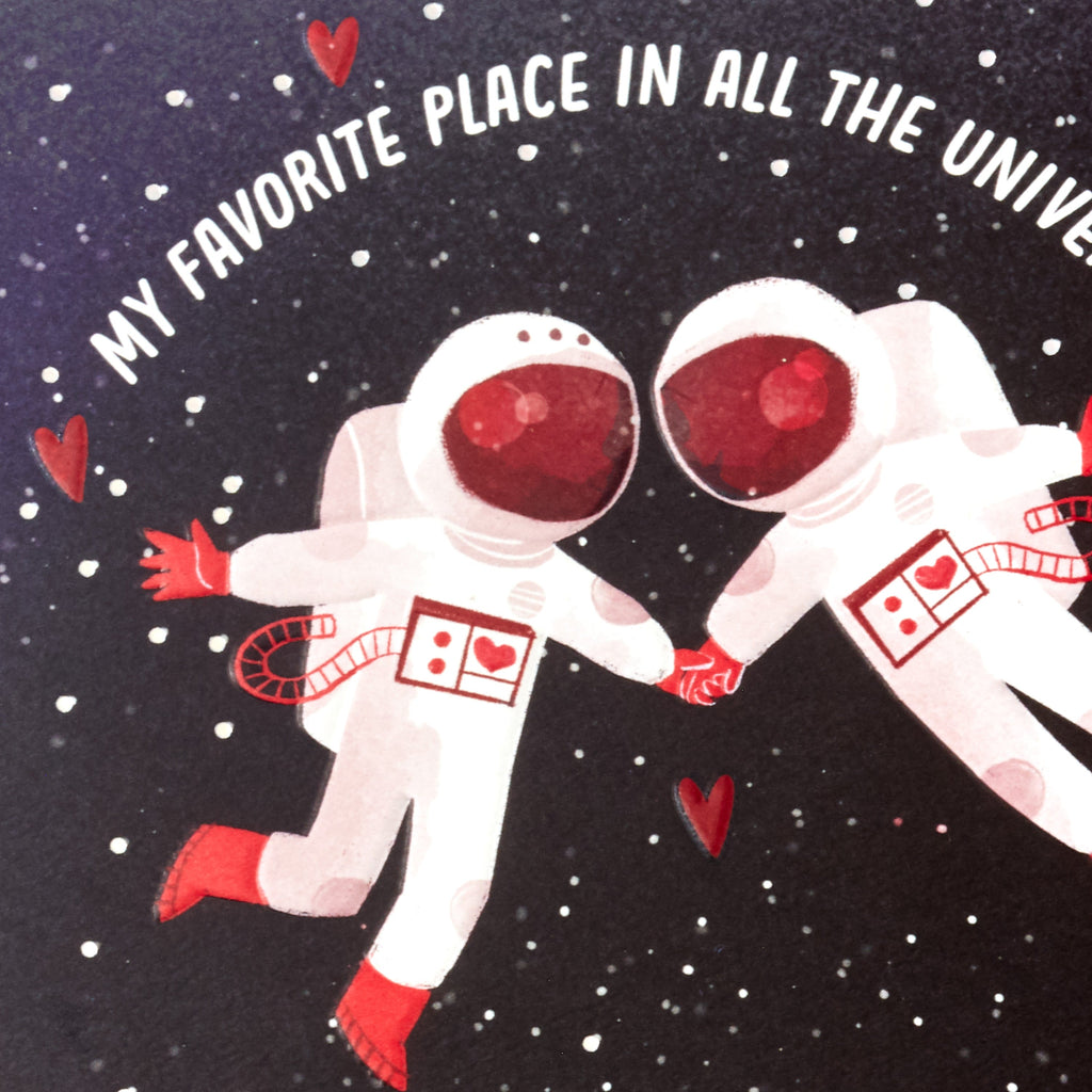 Valentines Day Card for Significant Other (Favorite Place in the Universe, Astronauts)