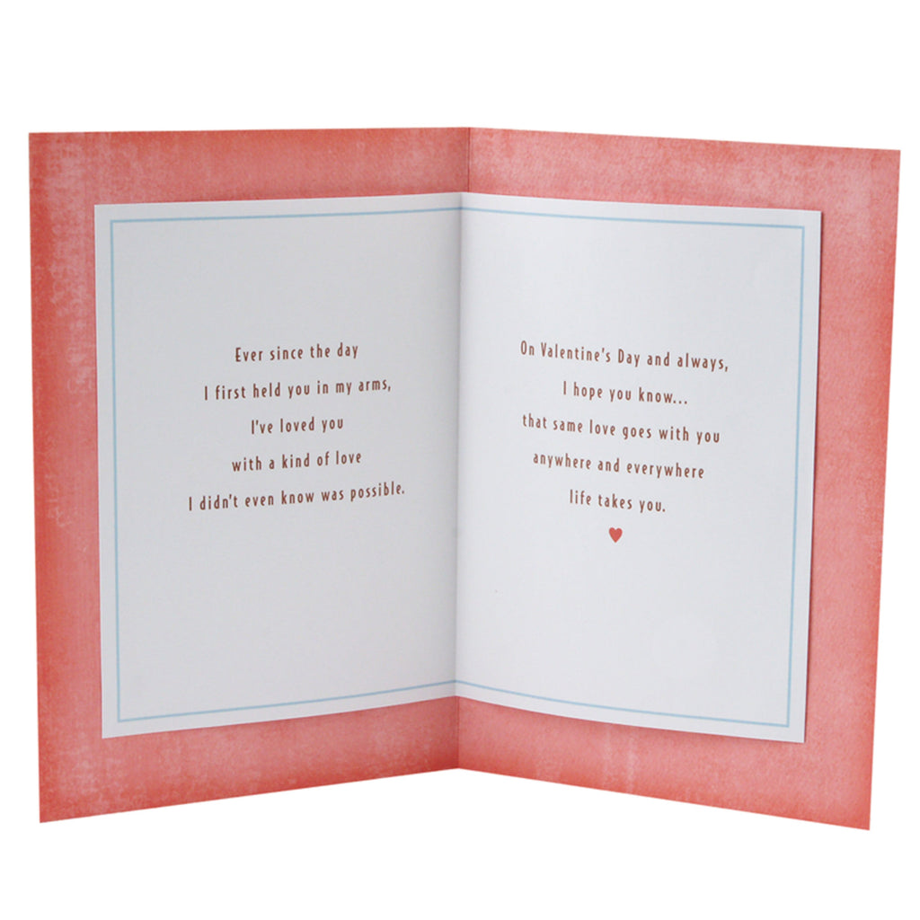 Valentine's Day Card for Son or Daughter from Mom (Stitched Hearts)