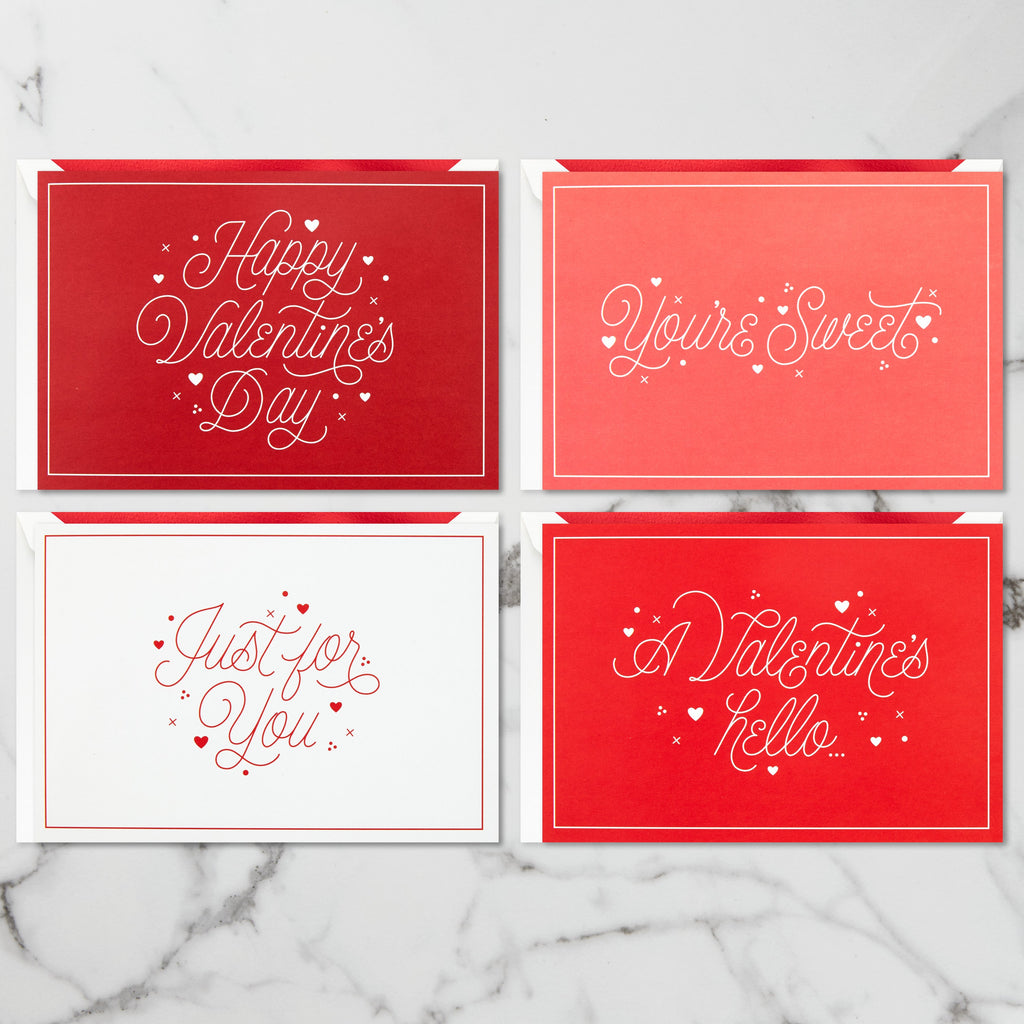 Signature Paper Wonder Pop Up Valentines Day Cards Assortment (4 Cards with Envelopes)